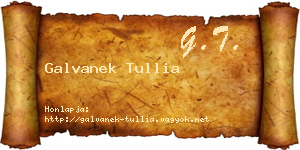 Galvanek Tullia névjegykártya